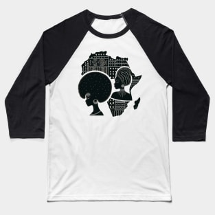 African Woman - African  Map Baseball T-Shirt